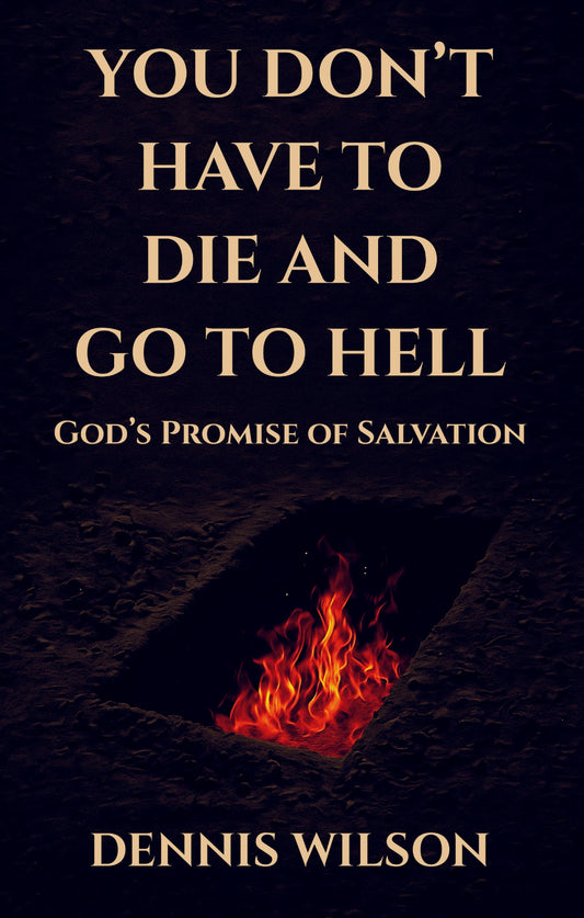 Book cover with fiery design and text about God's promise of salvation